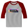 Raglan 3/4 Roundneck Shirt (Gray Body) Thumbnail