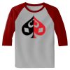 Raglan 3/4 Roundneck Shirt (Gray Body) Thumbnail